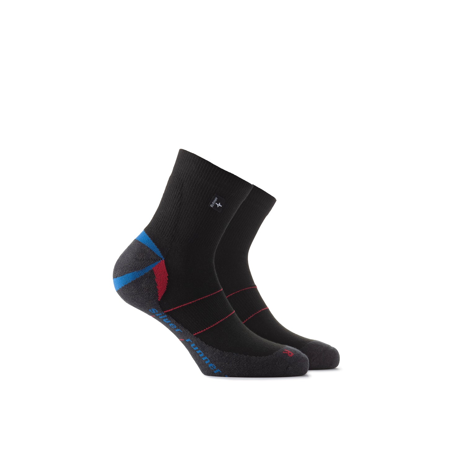 rohner-silver-runner-l-r-ii-laufsocken-antibakteriell-schwarz image 6