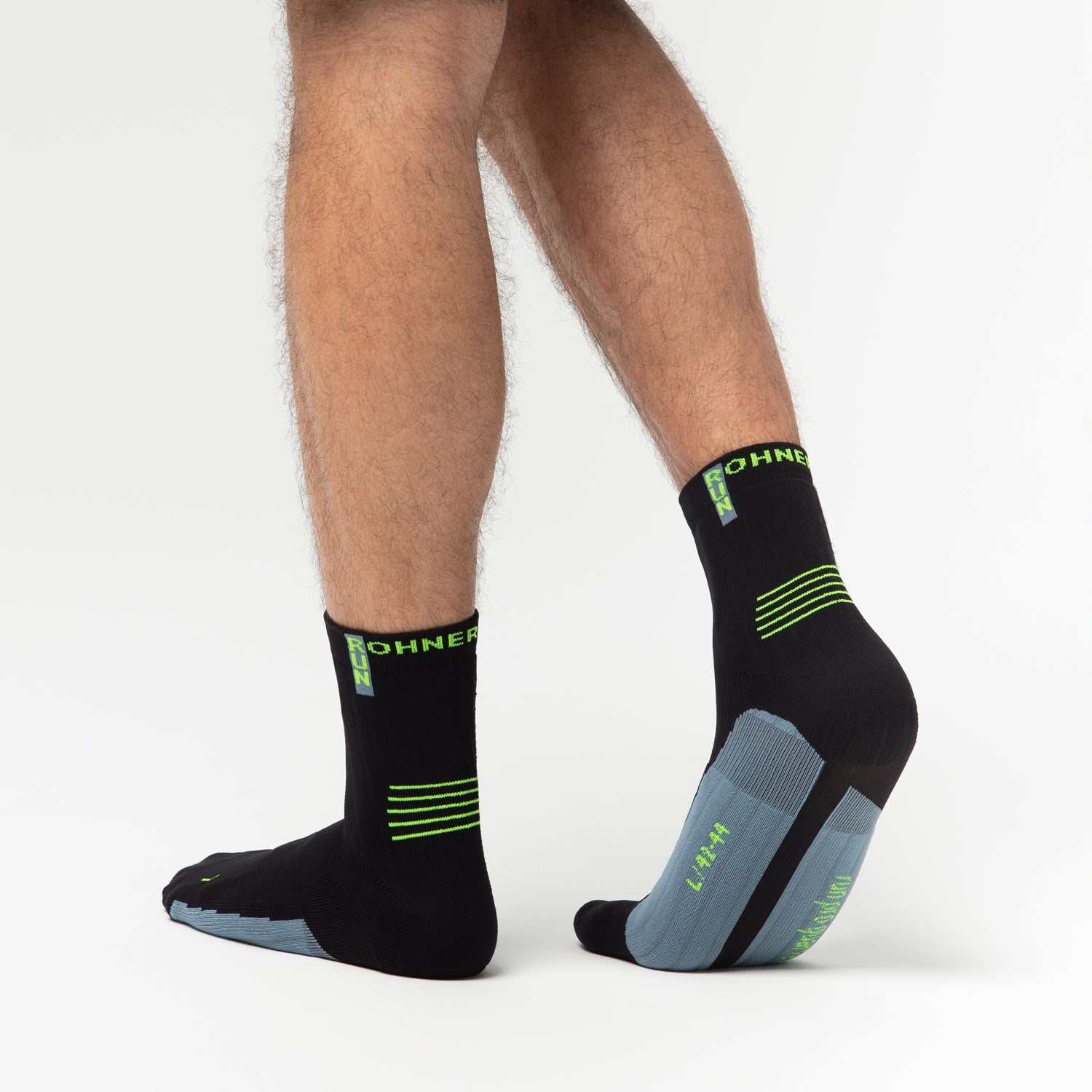 rohner-run-pro-quarter-laufsocken-schwarz-39-41-atmungsaktiv image 5