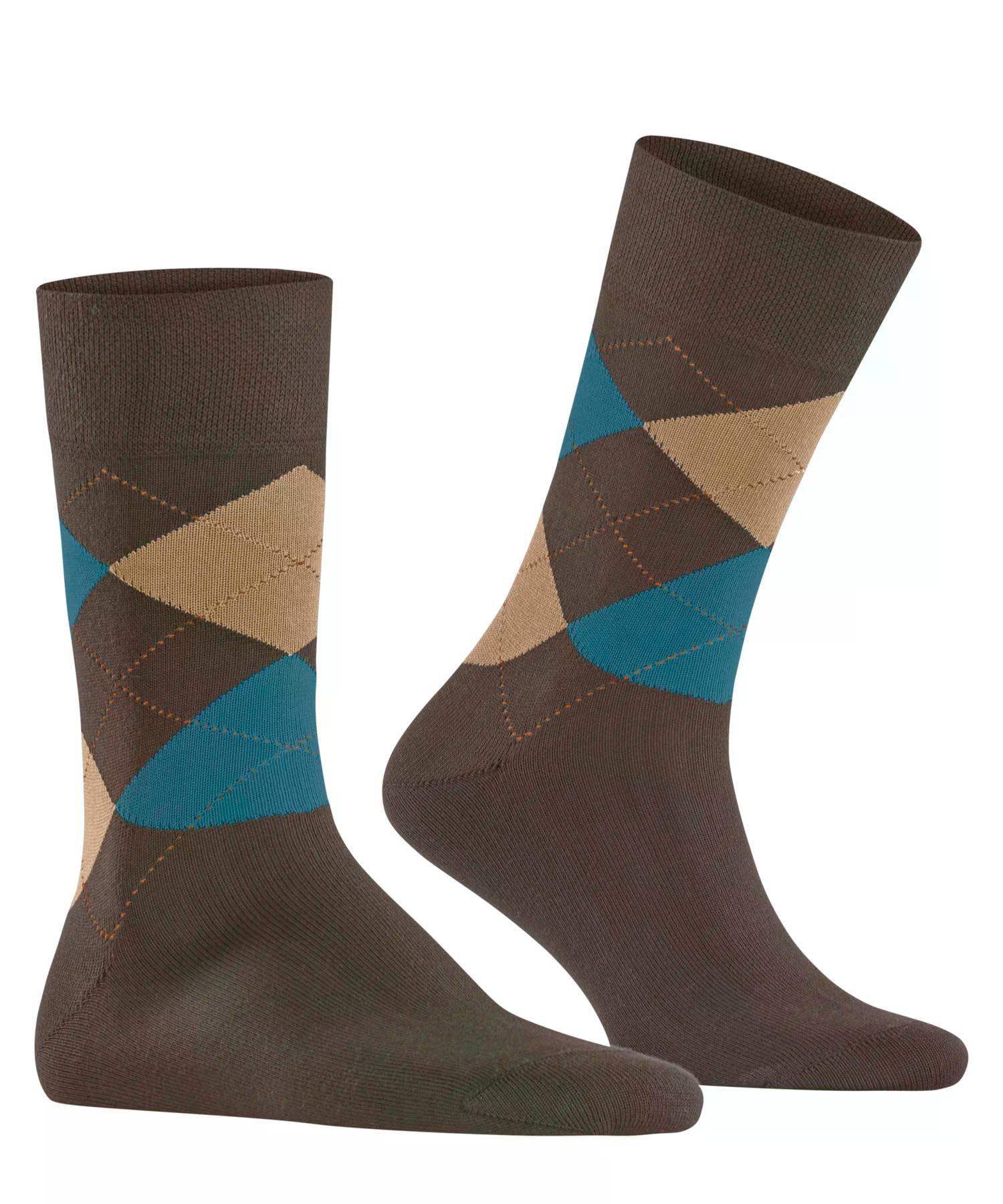 falke-sensitive-argyle-socken-braun-43-46-baumwolle-rauten image 4