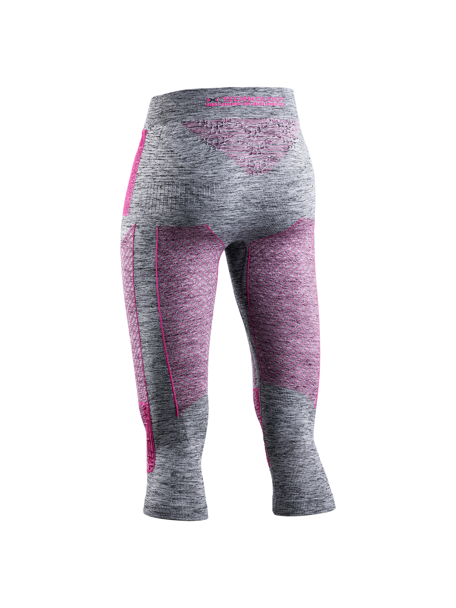x-socks-energy-accumulator-4-0-melange-3-4-hose-damen-grau-pink image 2