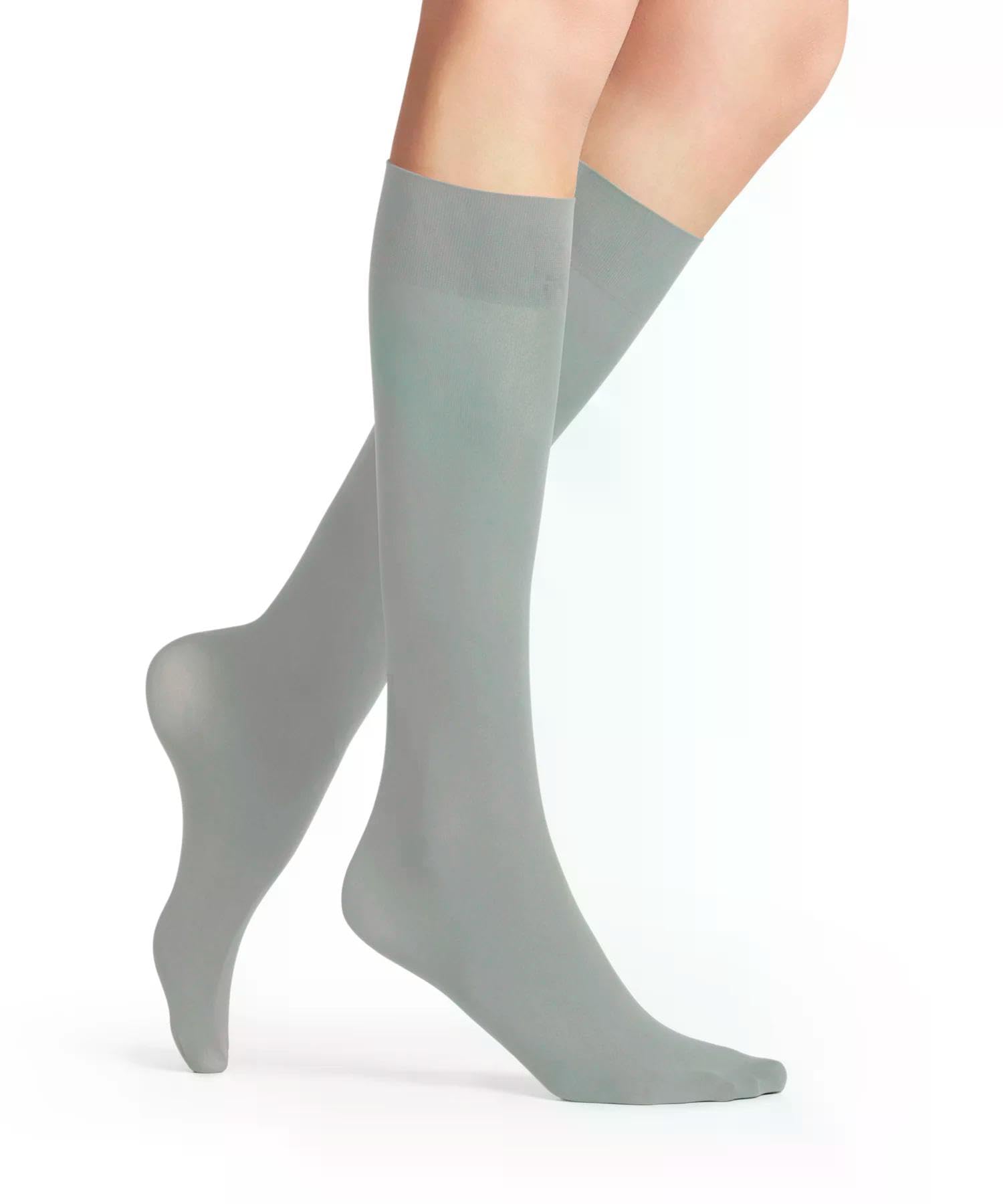 falke-pure-matt-50-den-kniestr-mpfe-grau-silver-matt-blickdicht image 3
