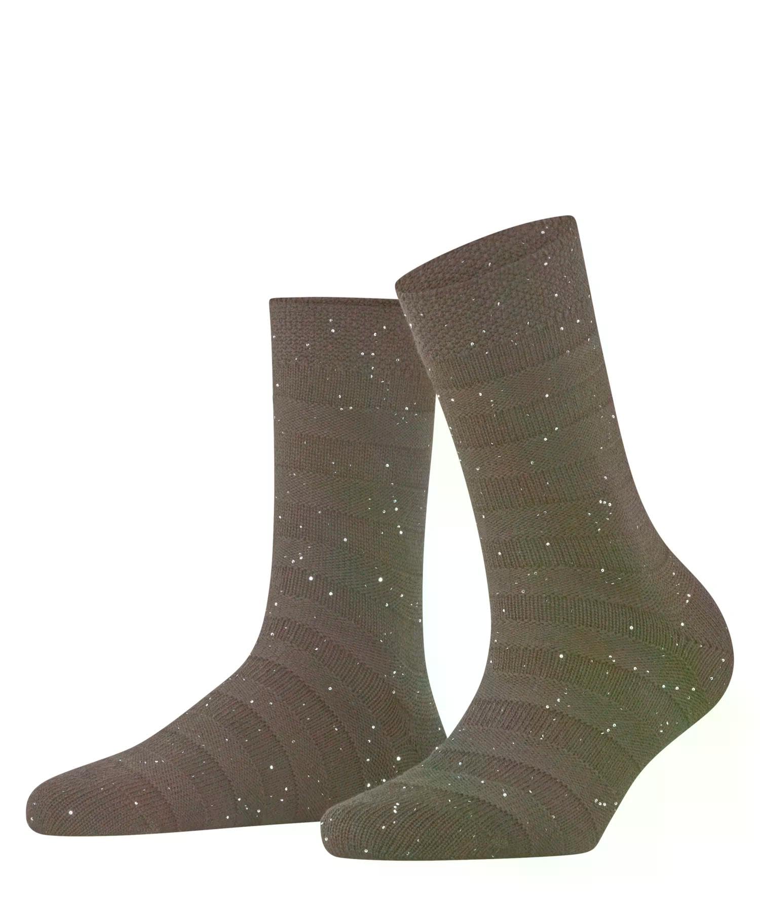 falke-family-sparkle-stripes-socken-braun-39-42-wolle-glitzer image 1
