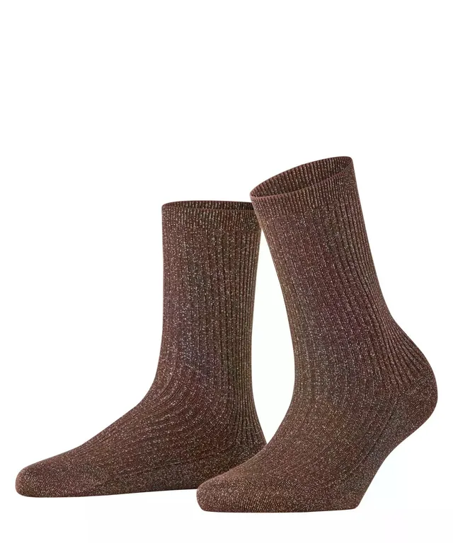 falke-shiny-rib-socken-dark-brown-39-42-viskose image 1