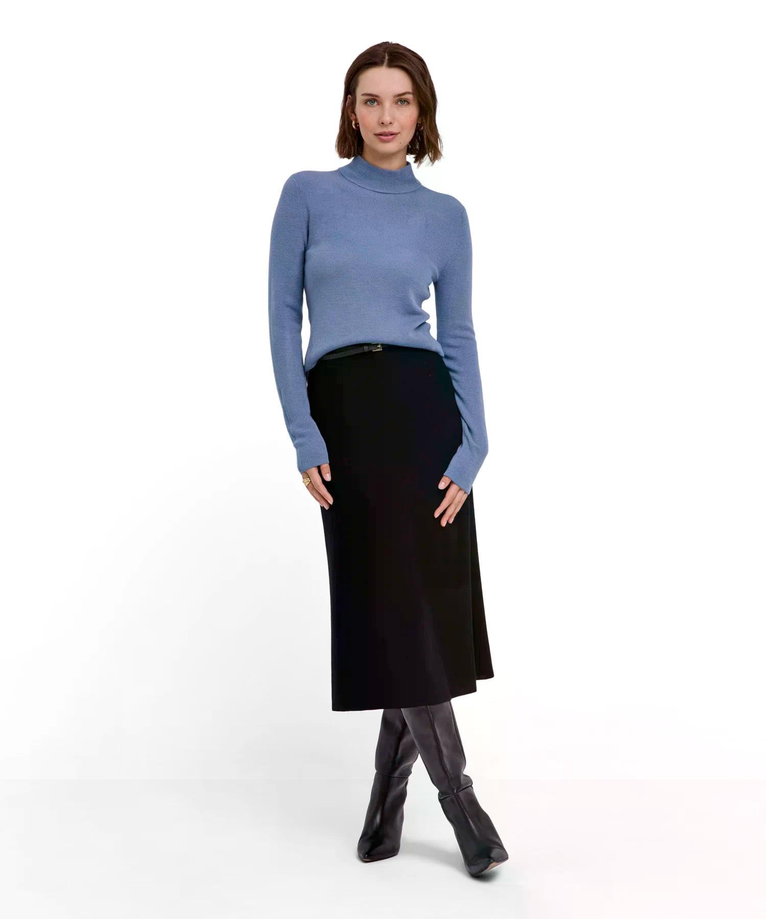 falke-ultrafine-mock-neck-pullover-s-merinowolle-schwarz image 3