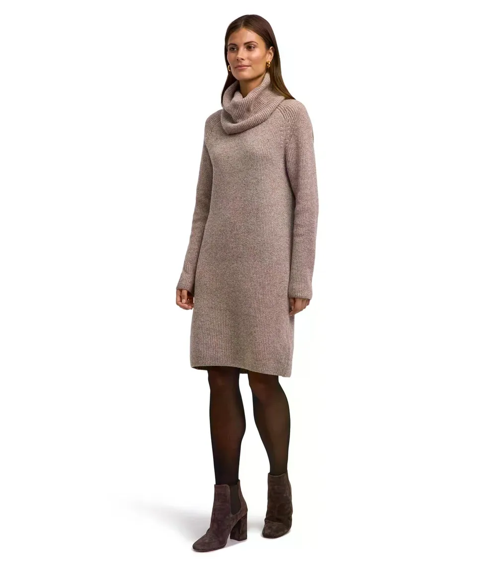 falke-selection-ribbed-kleid-m-damenkleid-knielang-lammwolle image 1