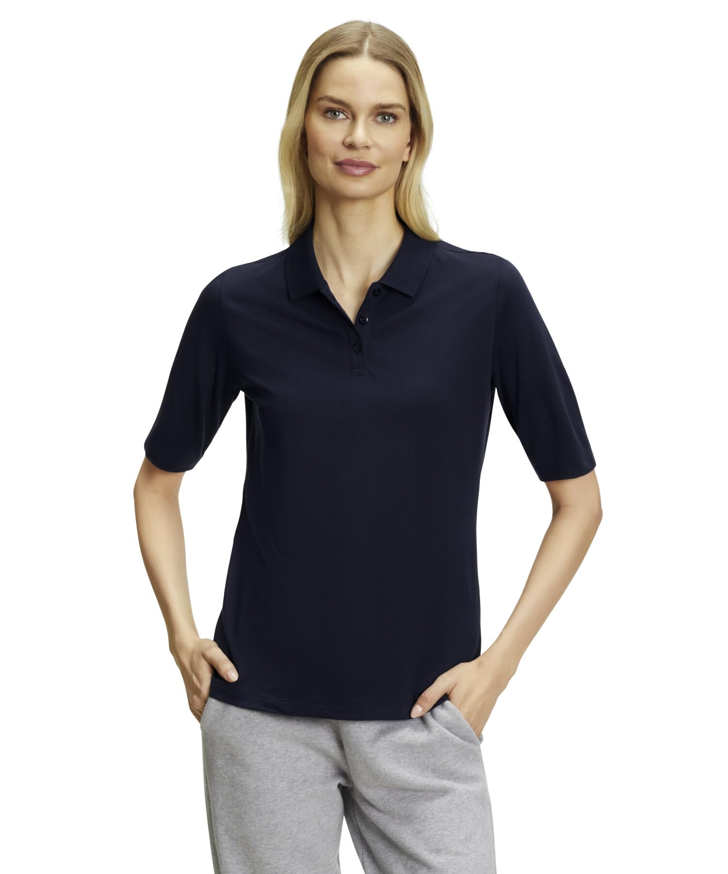 falke-cotton-touch-polo-shirt-damen-space-blue-xs image 1