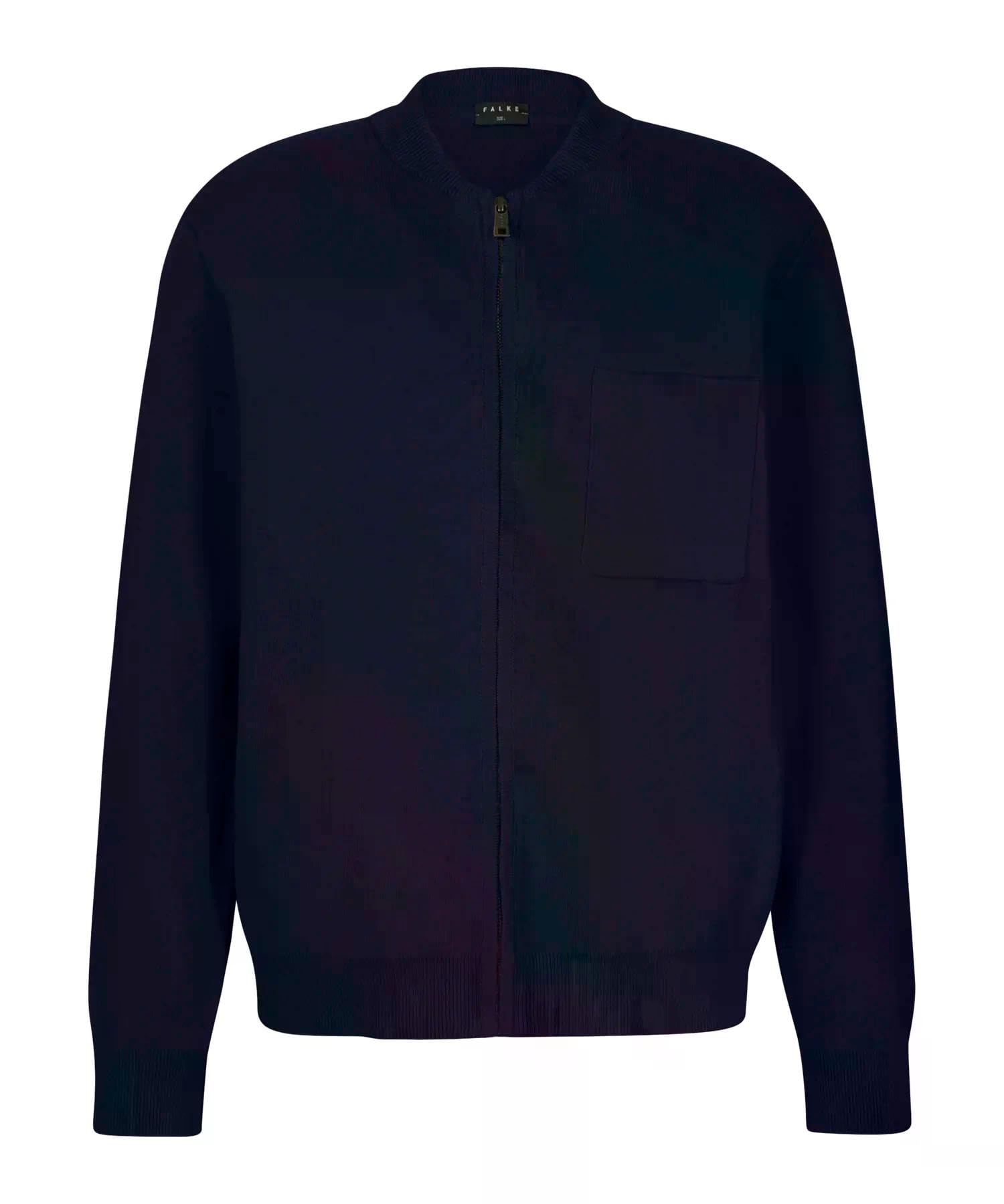 falke-cotton-touch-milano-zip-strickjacke-herren-blau-m image 7