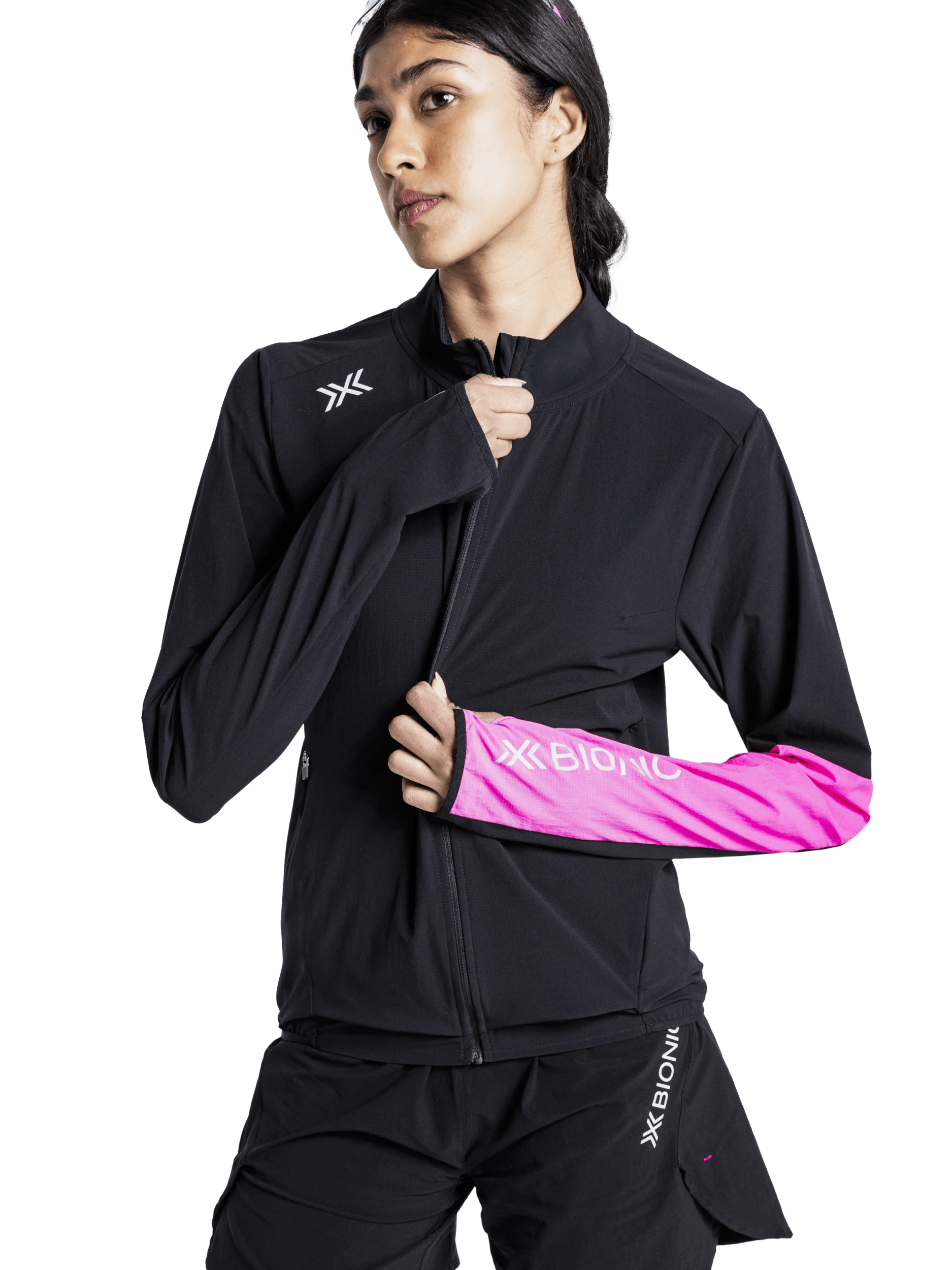 x-socks-corefusion-run-jacket-damen-laufjacke-schwarz-pink-m image 6