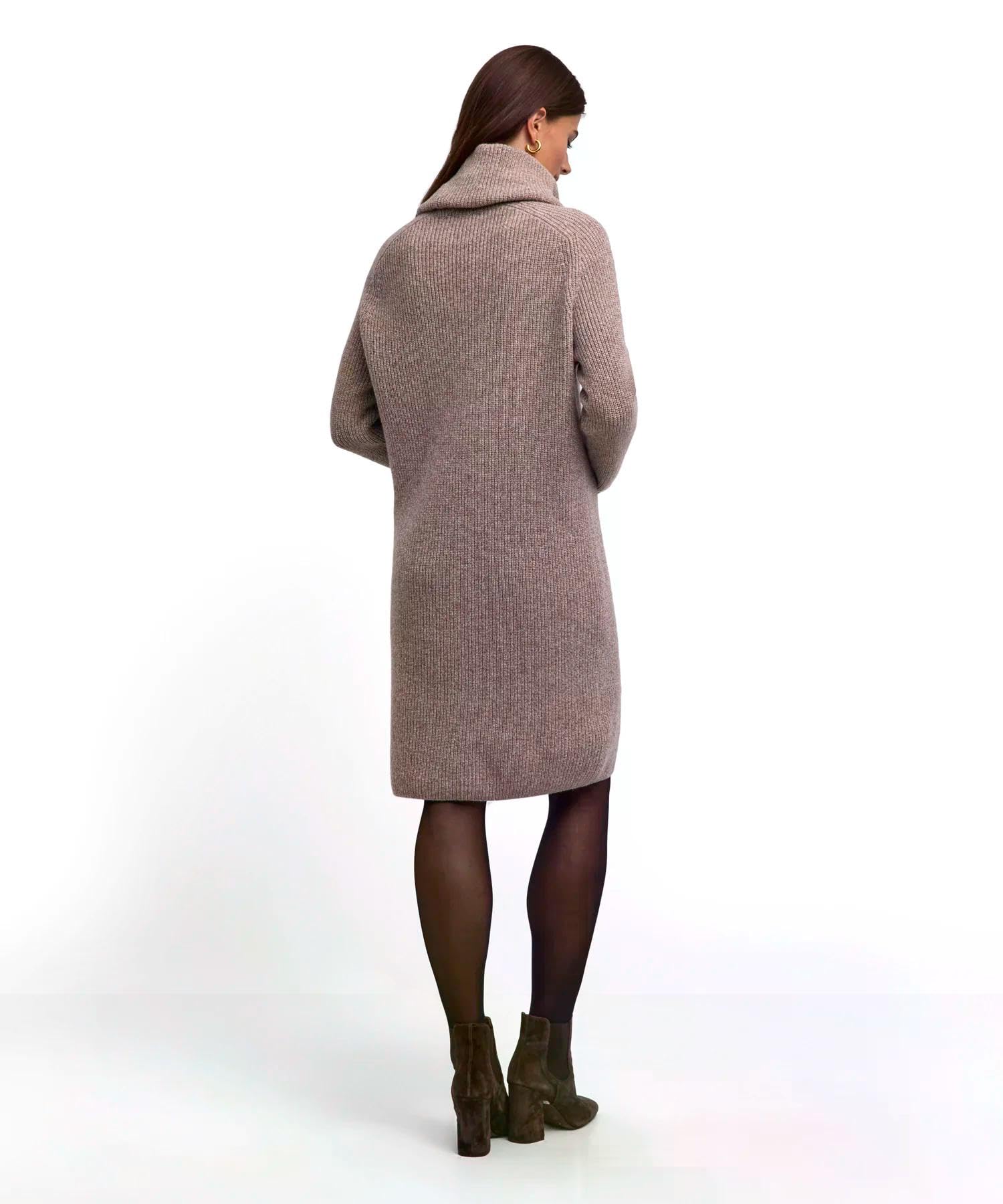 falke-selection-ribbed-kleid-m-damenkleid-knielang-lammwolle image 2