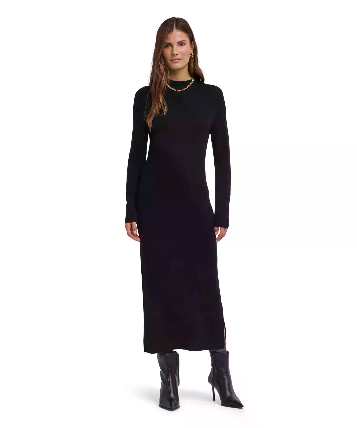 falke-favorites-ultrafine-kleid-damen-schwarz-merinowolle image 1