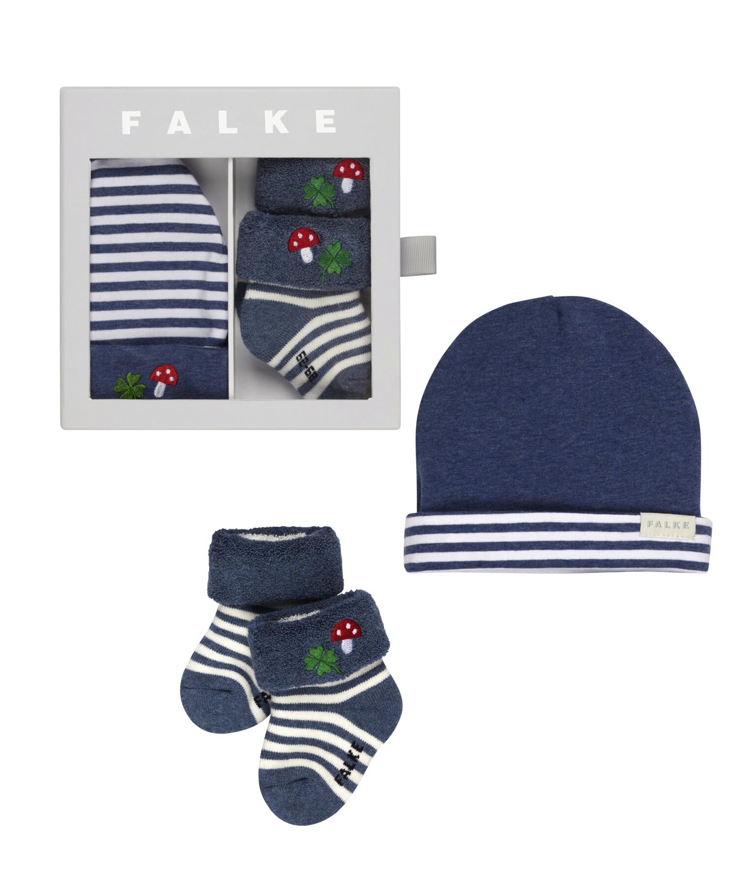 falke-erstling-lucky-giftset-babysocken-m-tze-74-80-baumwolle image 1