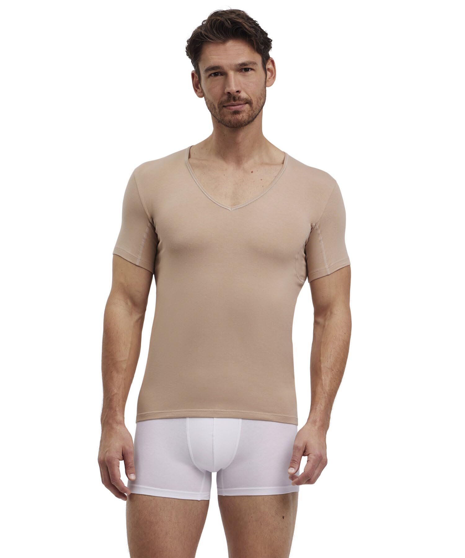 falke-daily-climate-control-unterhemd-v-ausschnitt-camel image 1
