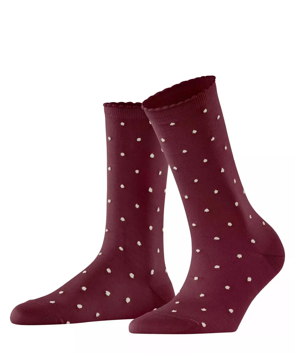 falke-spike-dot-socken-baumwolle-wine-35-38 image 1