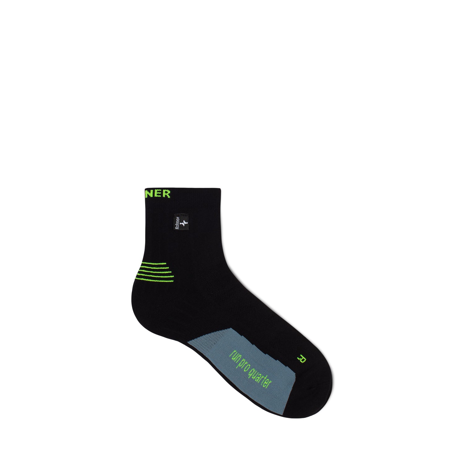 rohner-run-pro-quarter-laufsocken-schwarz-39-41-atmungsaktiv image 3