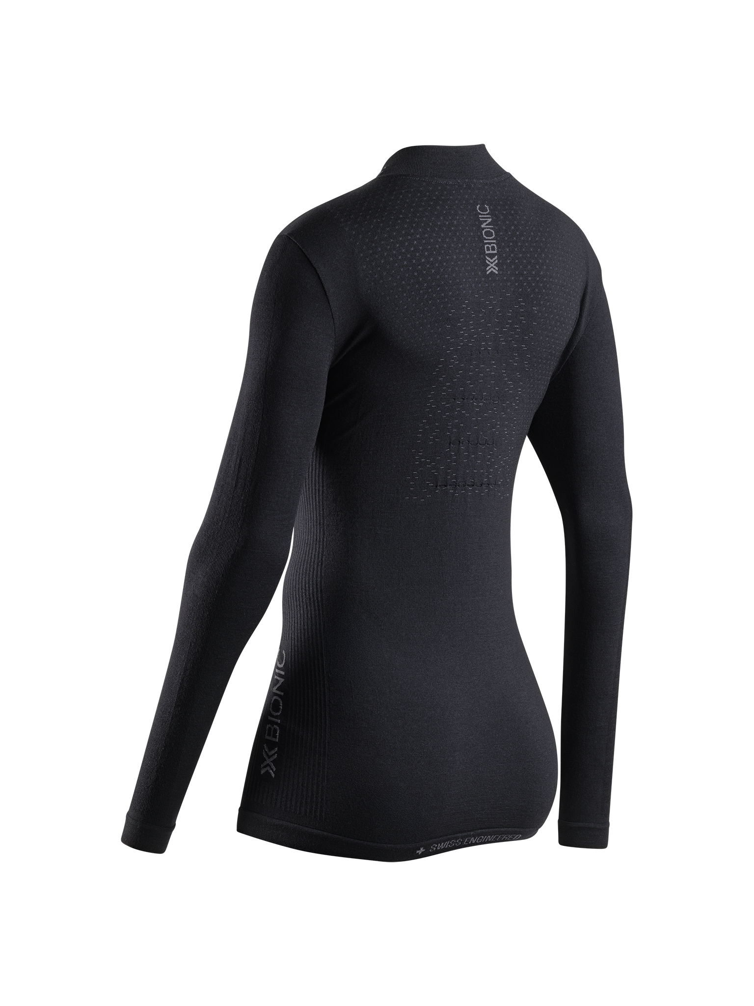 x-bionic-mightywool-shirt-1-2-zip-merino-x-black-damen image 2