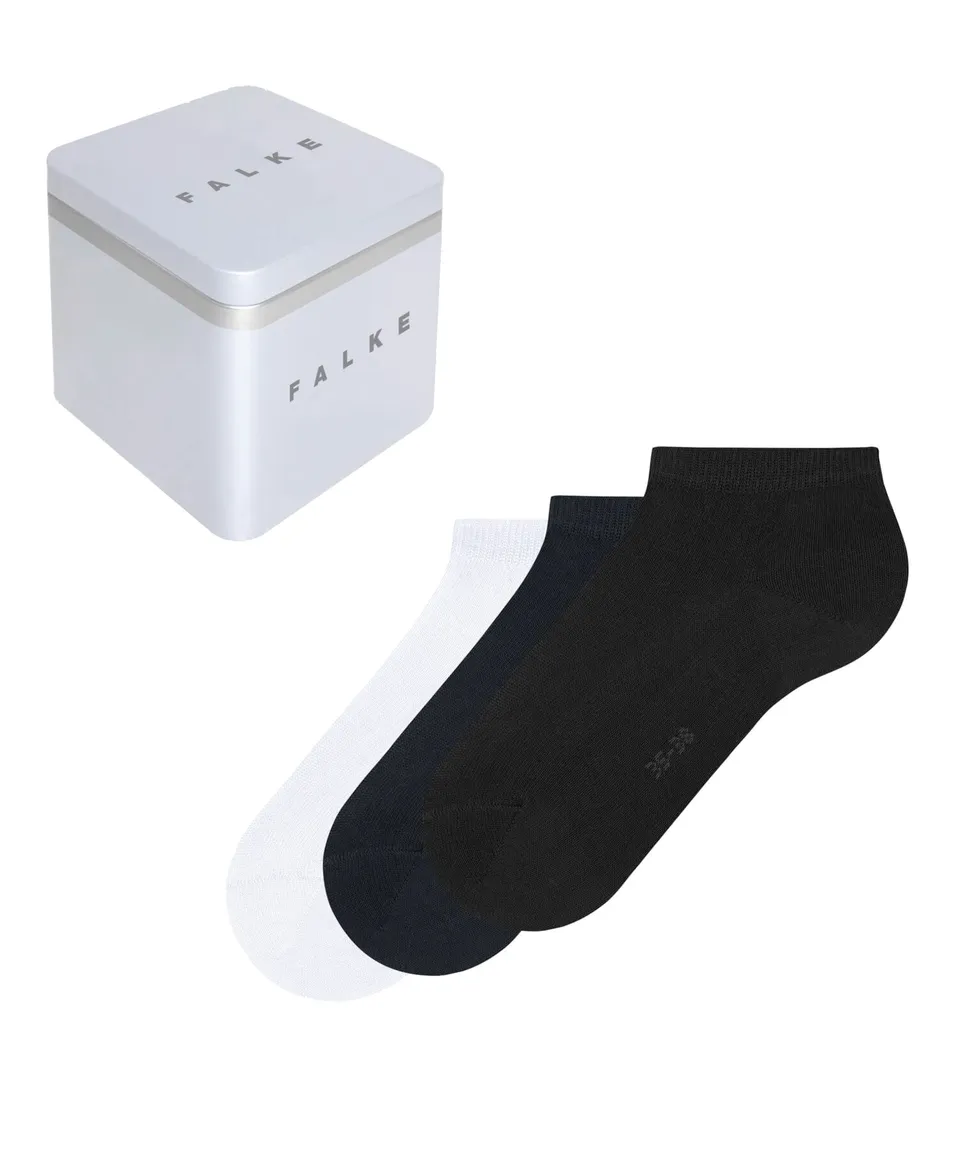 falke-happy-box-uni-damen-sneakersocken-baumwolle-3-paar image 1